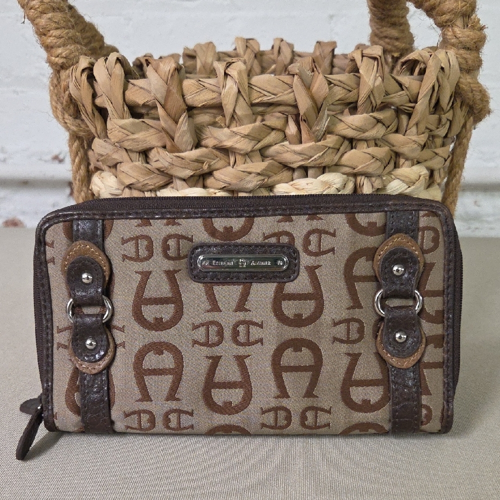 Etienne Aigner Brown Monogram Wallet NWT